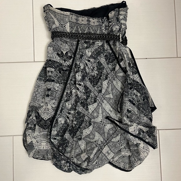 LAMB rockstar black & white strapless dress - Picture 2 of 2